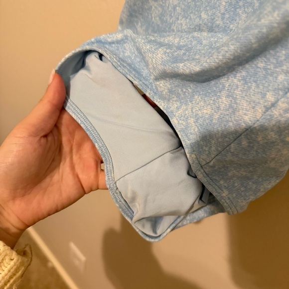 Aerie Light Blue Deep V One Piece Swimsuit - Picture 3 of 4